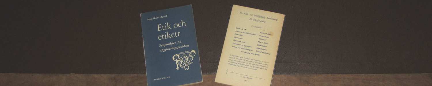Framsidan och baksidan av IGAs bok ”Etik och etikett”